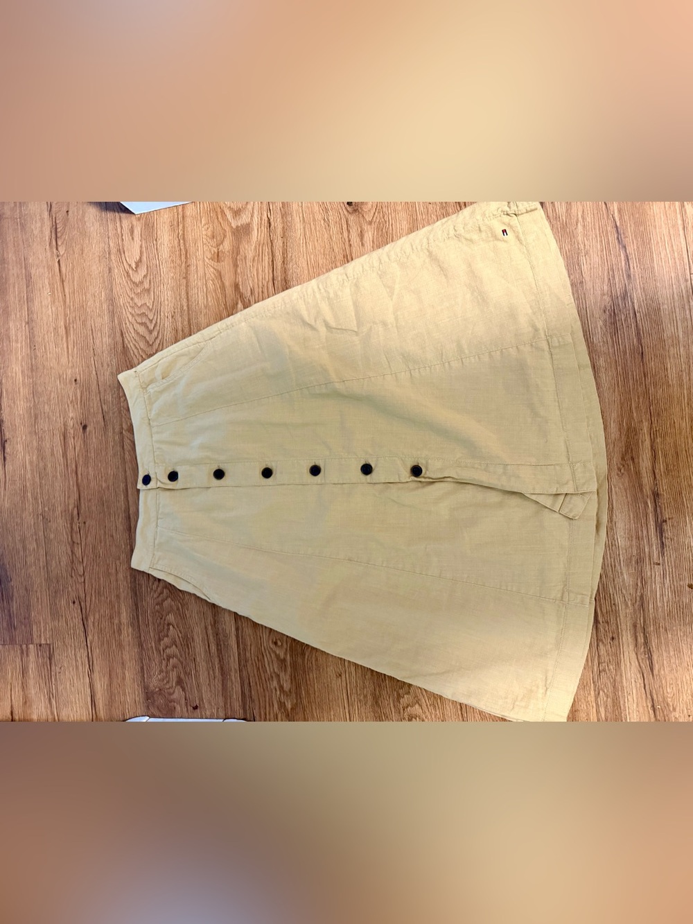 Tommy Hilfiger Button-Front A-Line Skirt in beige Khaki